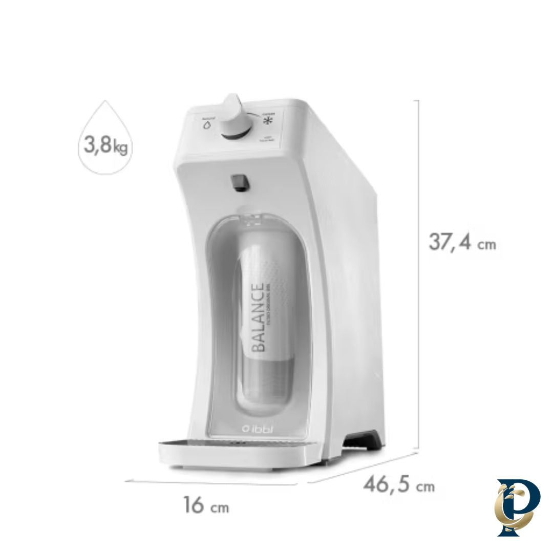 Purificador de Água gelada e natural  E-Due Bivolt Branco ou Preto - IBBL