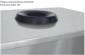 TAMPA EM AÇO INOX COM SUPORTE GALÃO - BEBEDOUROS BELFRIO